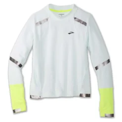 BROOKS Carbonite Womens Long Sleeved Running T-Shirt Icy Grey/Nightlife