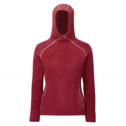 OMM Core+ Womens Running Hoodie Dark Red