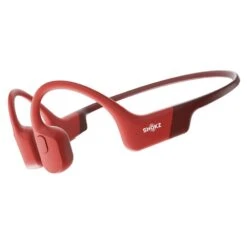 SHOKZ Openrun Bluetooth Water Resistant Bone Conduction Headphones Red