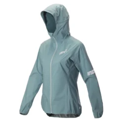 Stormshell Womens Running Jacket Full Zip Blue/Grey