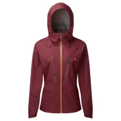 RONHILL Tech Fortify Womens Waterproof Running Jacket Cabernet/Dune
