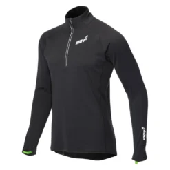 Technical Mid Mens Half Zip Sweat Wicking Running Top/Mid Layer Black